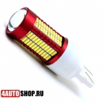   Светодиодная автолампа W21W - T20 - 7443 - W3х16q - 106SMD 4014+ Линза (2шт.)